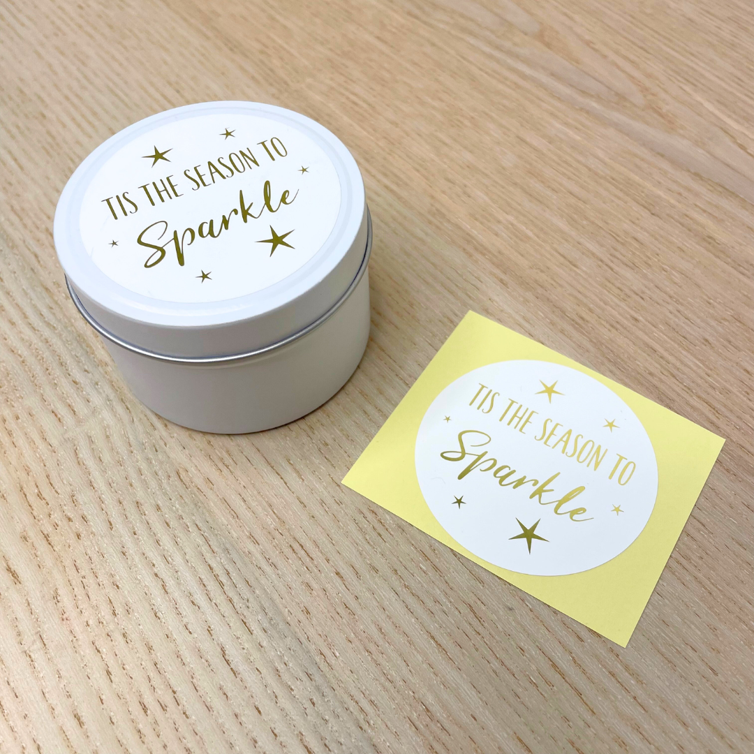 CHRISTMAS FOIL LABEL STICKERS BULK PACK