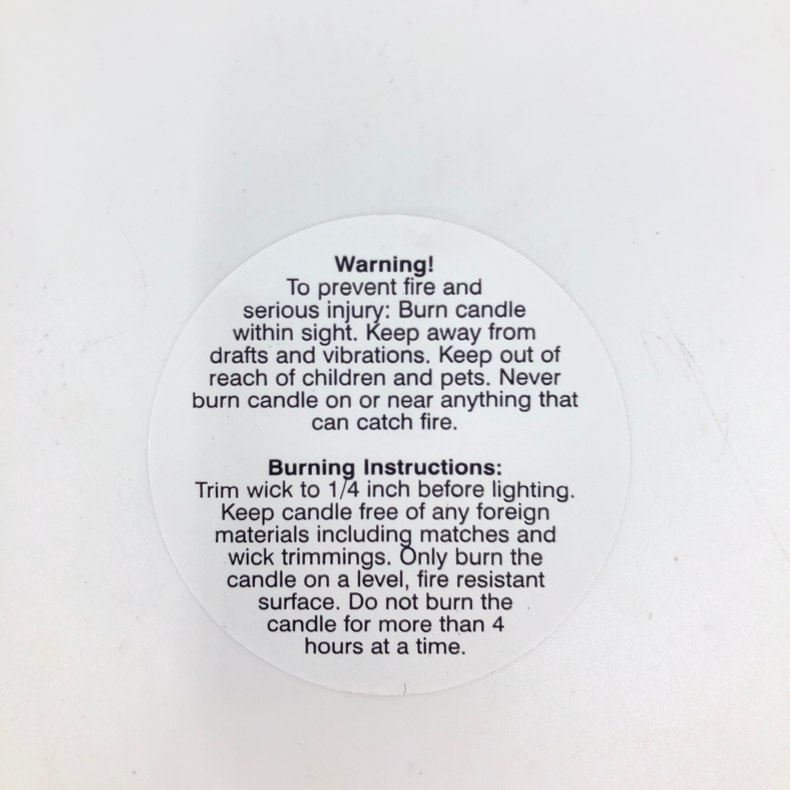 5CM WARNING LABELS - 50 PACK